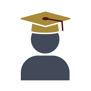 Person with a graduation cap