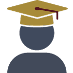 Person wearing graduation cap